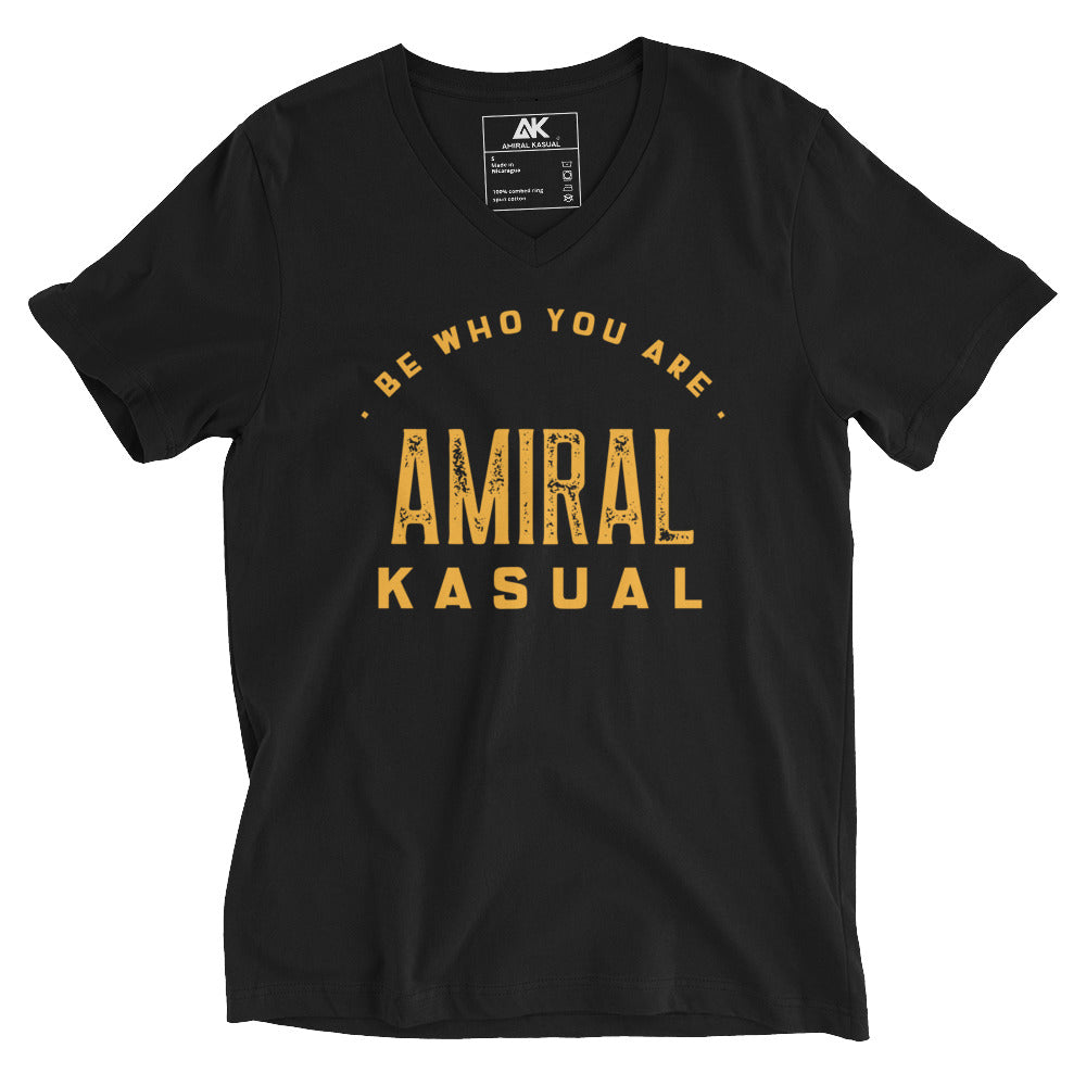 T-shirt classique col V Femme Be who you are