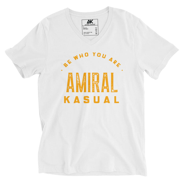 T-shirt classique col V Femme Be who you are