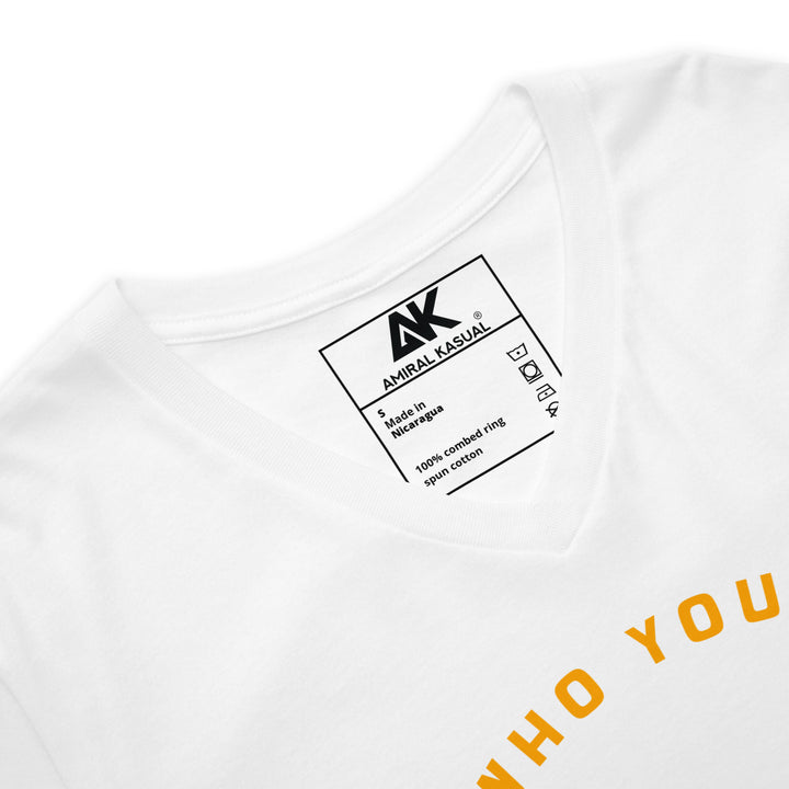 T-shirt classique col V Femme Be who you are