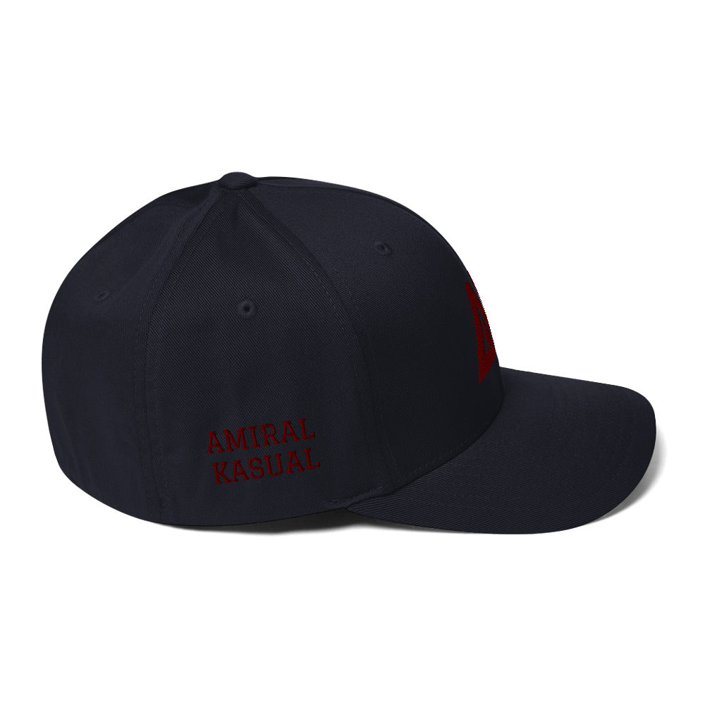 Casquette Structurée en Sergé à Visière incurvée logoR